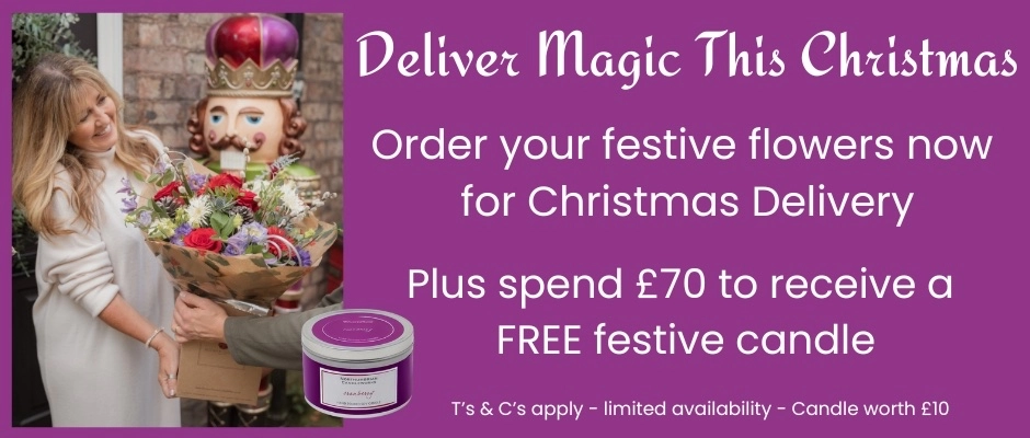Christmas Flowers Free Candle Offer